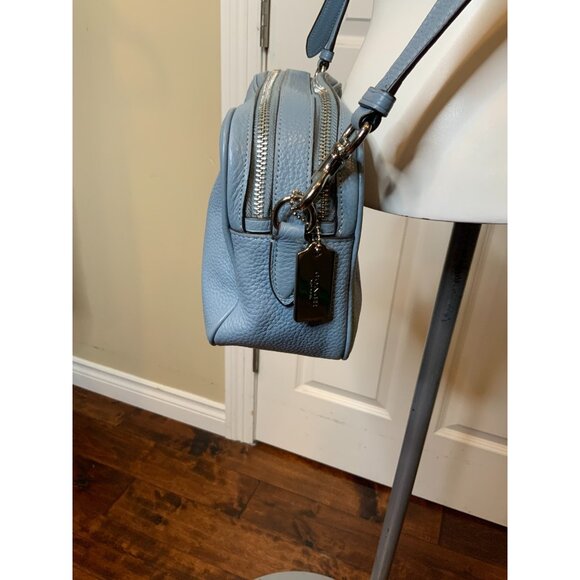 Coach Light Blue Refined Pebbled Isla Chain Crossbody - Picture 5 of 9